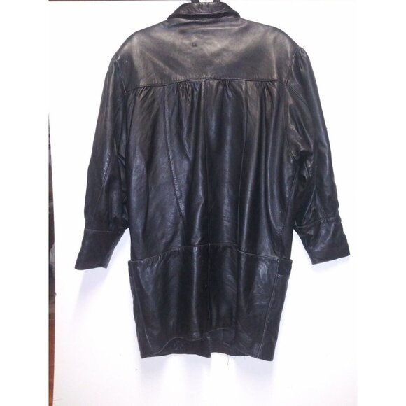 VTG Jean Pierre Leather Jacket Womens sheepskin L/XL/XXL balloon sleeve button - Picture 2 of 10